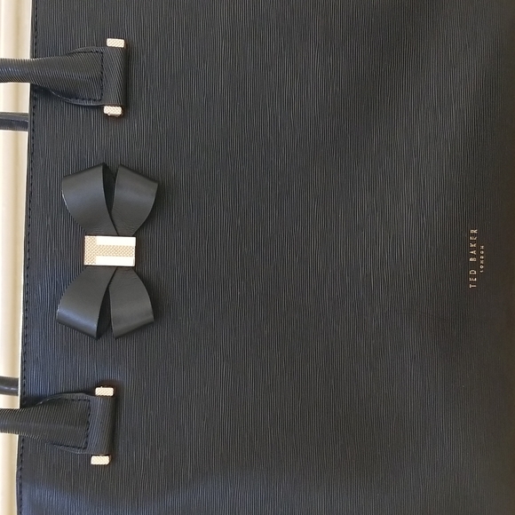 Ted Baker Epi Callaa Bow Detailed Shopper Black Leather Shoulder Bag - Picture 5 of 12
